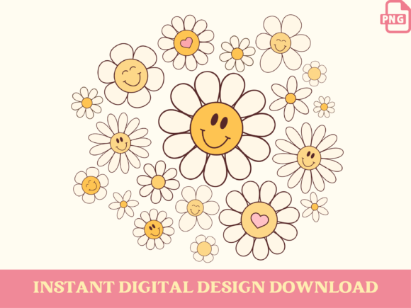 Bring a Groovy Vibe to Your Work with Retro Summer Daisies