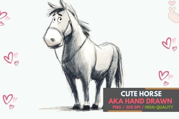 Charming Horse Sketch: Add Personality to Your Designs