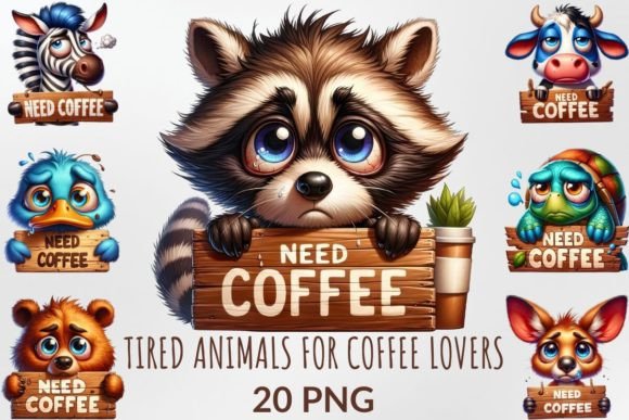 Charming Tired Animals for Coffee Lovers: A Creative Deep Dive