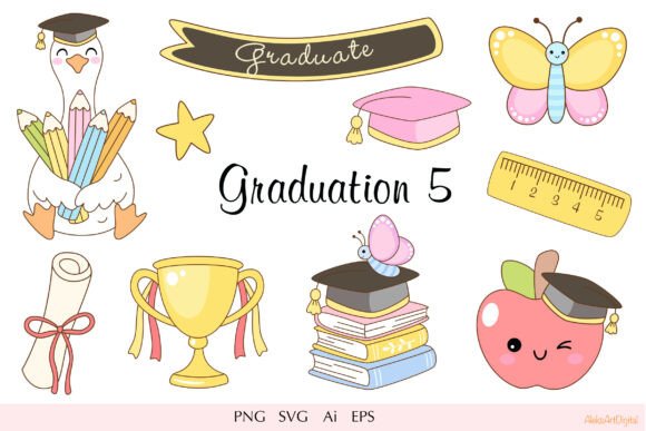 Cute Graduation Clipart Part 5: Celebrating Milestones with Whimsy