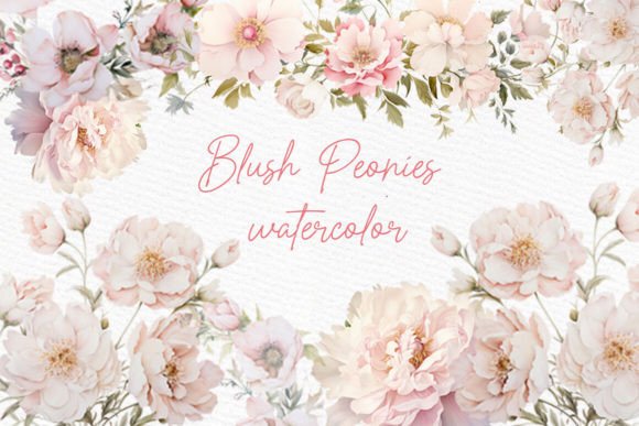 Dusty Pink Flowers Clipart Watercolor: Elegant Floral Design Assets