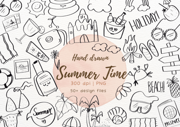 Elevate Your Summer Projects with Hand-Drawn Doodles